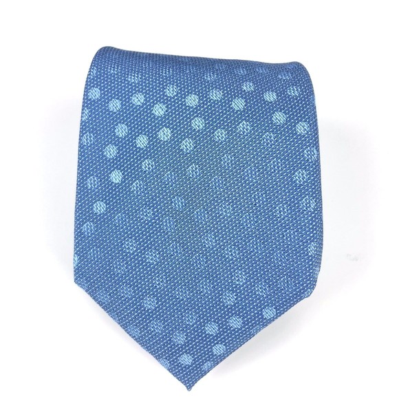 Vince Camuto Tie Men's Silk Blue Polka Dot Classic Elegant Dressy Necktie 3 x 57 - Picture 2 of 7